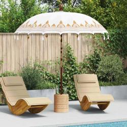 Parasol balinais Cr&egrave;me 215 x 215 x 260 cm