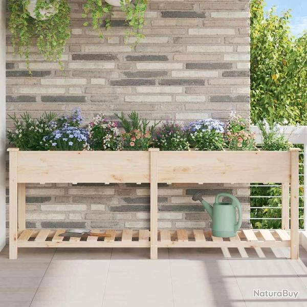 Cache-pot de jardin avec �tag�re Beige 203,5 x 53 x 76,5 cm