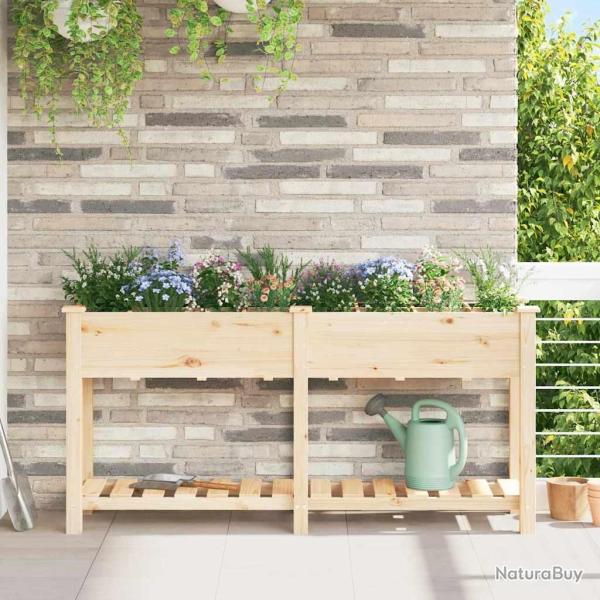 Cache-pot de jardin avec �tag�re Beige 161,5 x 45 x 76,5 cm
