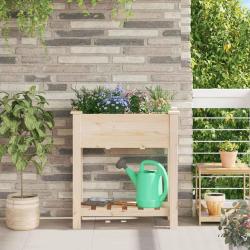 Cache-pot de jardin avec &eacute;tag&egrave;re Beige 71 x 37 x 76,5 cm