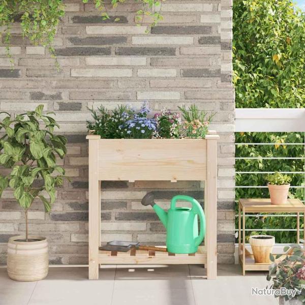 Cache-pot de jardin avec �tag�re Beige 71 x 37 x 76,5 cm