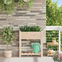 Cache-pot de jardin avec &eacute;tag&egrave;re Beige 71 x 37 x 76,5 cm