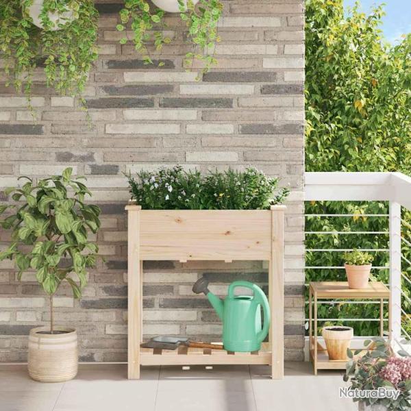Cache-pot de jardin avec �tag�re Beige 71 x 37 x 76,5 cm