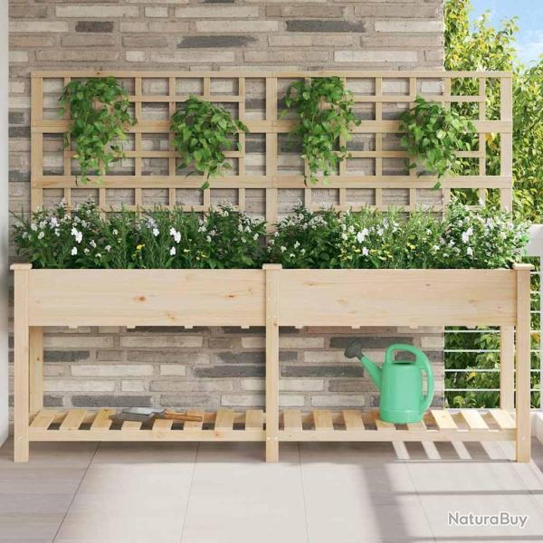 Cache-pot de jardin avec �tag�re Beige 203,5 x 54 x 152,5 cm