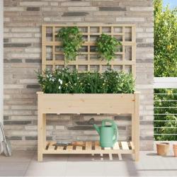 Cache-pot de jardin avec &eacute;tag&egrave;re Beige 115 x 60,5 x 153 cm