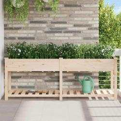 Cache-pot de jardin avec &eacute;tag&egrave;re Beige 203 x 53 x 76,5 cm