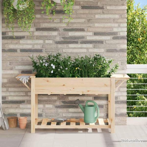 Cache-pot de jardin avec �tag�re Beige 155 x 59 x 76,5 cm