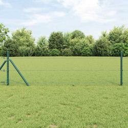 Cl&ocirc;ture hexagonale Vert 1 x 100 m PVC