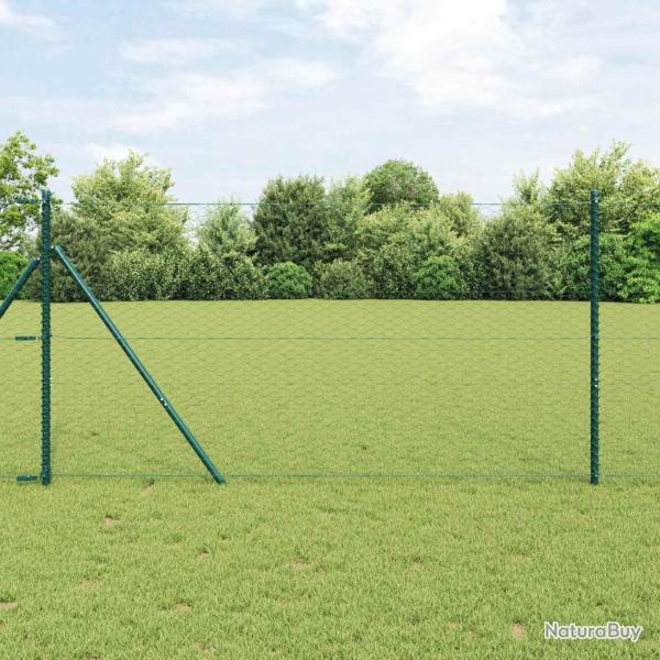Cl�ture hexagonale Vert 1 x 10 m PVC
