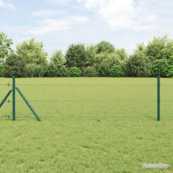 Cl�ture hexagonale Vert 0,6 x 10 m PVC