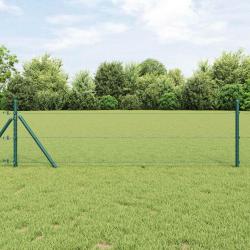 Cl&ocirc;ture hexagonale Vert 0,5 x 10 m PVC