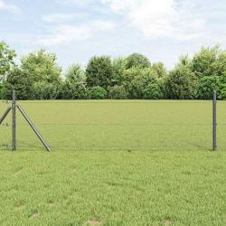 Cl&ocirc;ture hexagonale Gris 0,6 x 25 m PVC