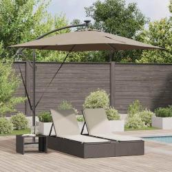 Parasol Taupe 249 x 249 x 250 cm Polyester et Aluminium