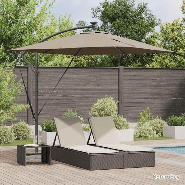 Parasol Taupe 249 x 249 x 250 cm Polyester et Aluminium