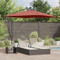 Parasol Terre cuite 249 x 249 x 250 cm Polyester et Aluminium