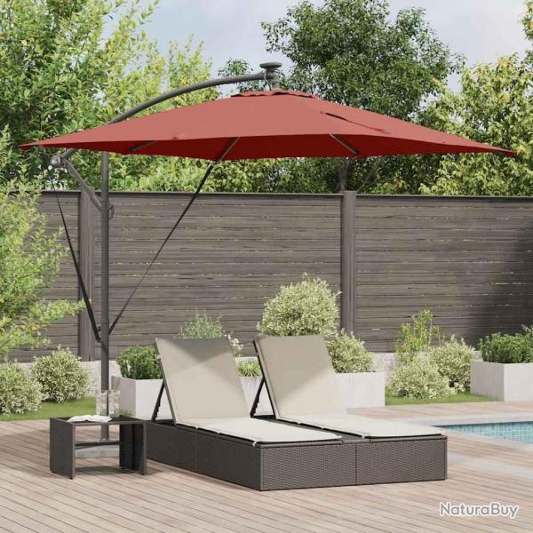Parasol Terre cuite 249 x 249 x 250 cm Polyester et Aluminium
