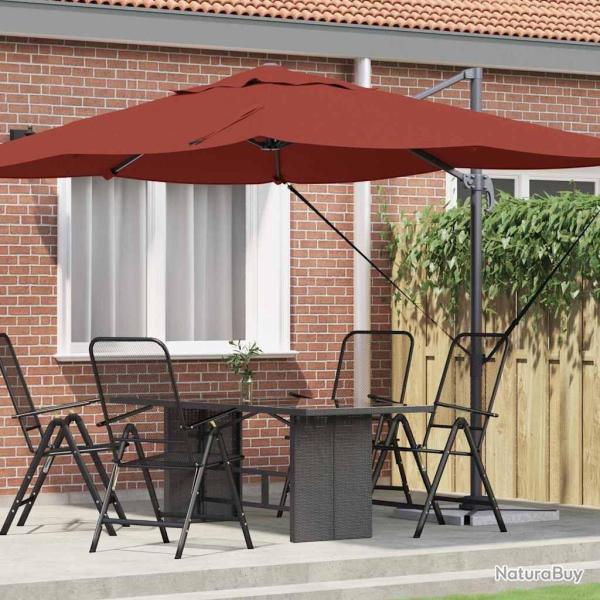 Parasol Terre cuite 351 x 250 x 260 cm Polyester et Aluminium