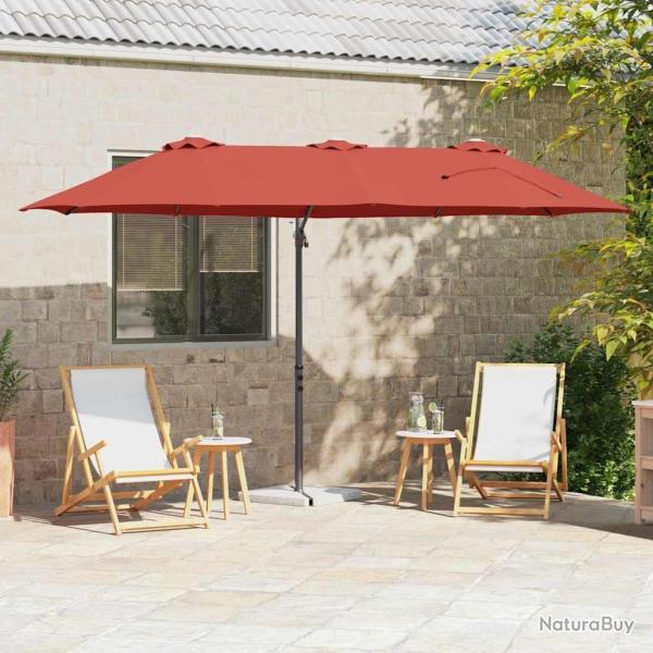 Parasol Terre cuite 372 x 198 x 243 cm Polyester et Aluminium