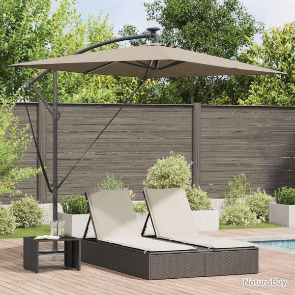 Parasol Taupe 294 x 200 x 270 cm Polyester et Aluminium