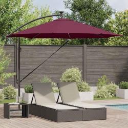 Parasol Bordeaux 294 x 294 x 248 cm Polyester et Aluminium
