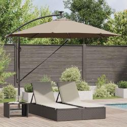 Parasol Taupe 294 x 294 x 248 cm Polyester et Aluminium