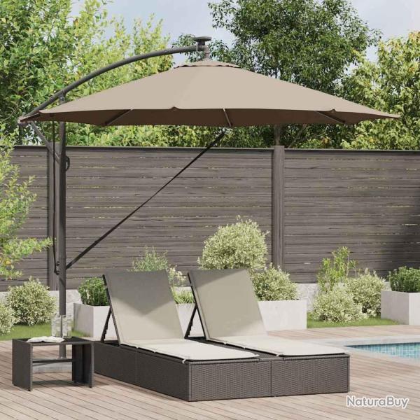 Parasol Taupe 294 x 294 x 248 cm Polyester et Aluminium