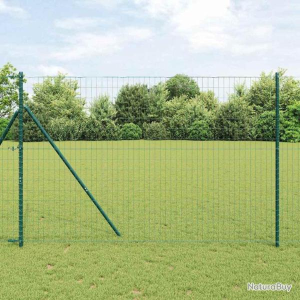 Cl�ture Euro Vert 1,6 x 10 m Fer rev�tu de PVC