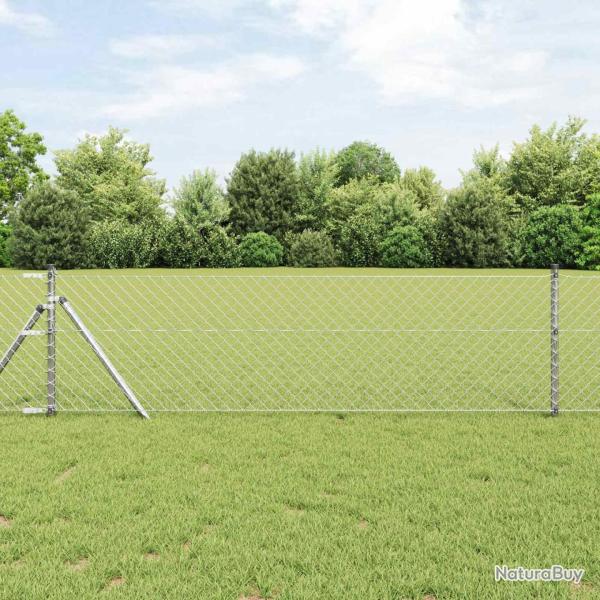 Cl�ture en treillis m�tallique Argent�