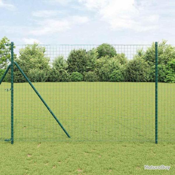 Cl�ture Euro Vert 1,5 x 10 m Fer rev�tu de PVC