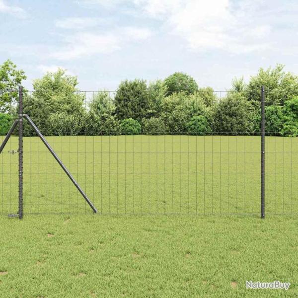 Cl�ture Euro Gris 1,2 x 10 m Fer rev�tu de PVC