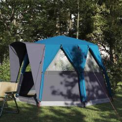 Tente de cabine 3 personnes Bleu et gris 320 x 320 x 203 cm