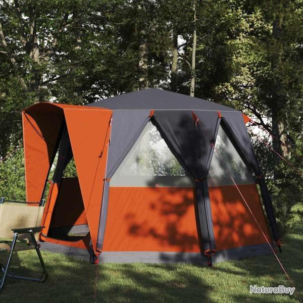 Tente de cabine 3 personnes Gris et orange 320 x 320 x 203 cm