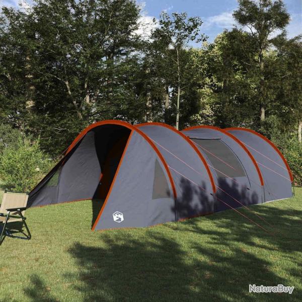 Tente Tunnel 5-Personnes Gris et orange 805 x 405 x 211 cm