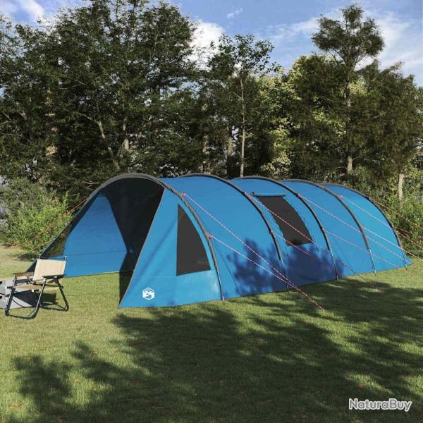 Tente Tunnel 6-Persoons Bleu et gris 890 x 470 x 220 cm