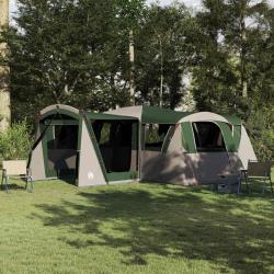Tente familiale 20 personnes Vert et blanc 745 x 700 x 217 cm