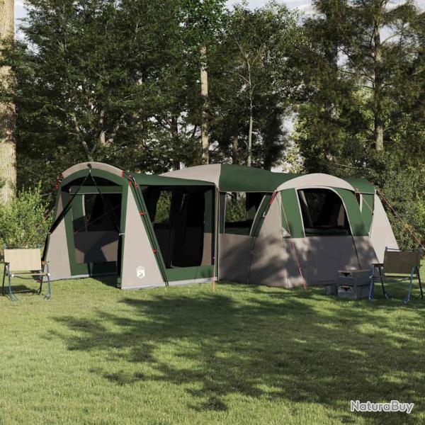 Tente familiale 20 personnes Vert et blanc 745 x 700 x 217 cm