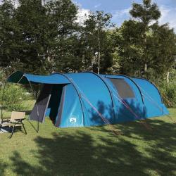 Tente tunnel 4 personnes Bleu et gris 740 x 370 x 220 cm
