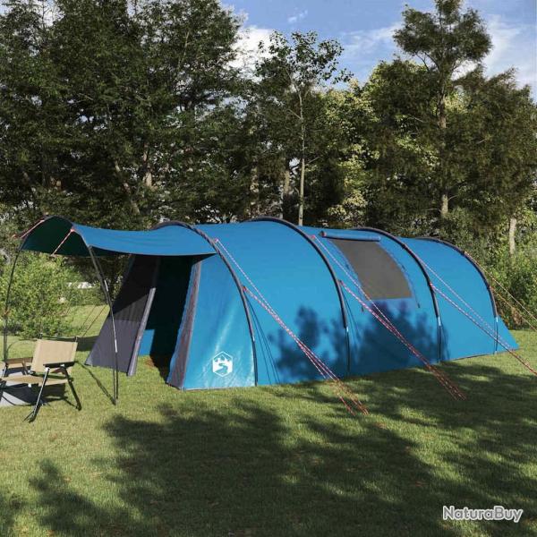 Tente tunnel 4 personnes Bleu et gris 740 x 370 x 220 cm