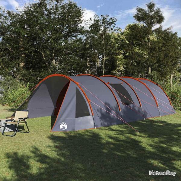 Tente Tunnel 6-Persoons Gris et orange 890 x 470 x 220 cm
