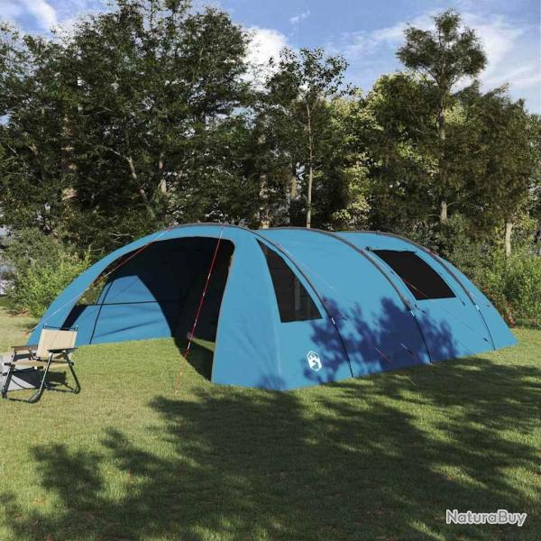 Tente Tunnel 6-Persoons Bleu et gris 700 x 590 x 215 cm