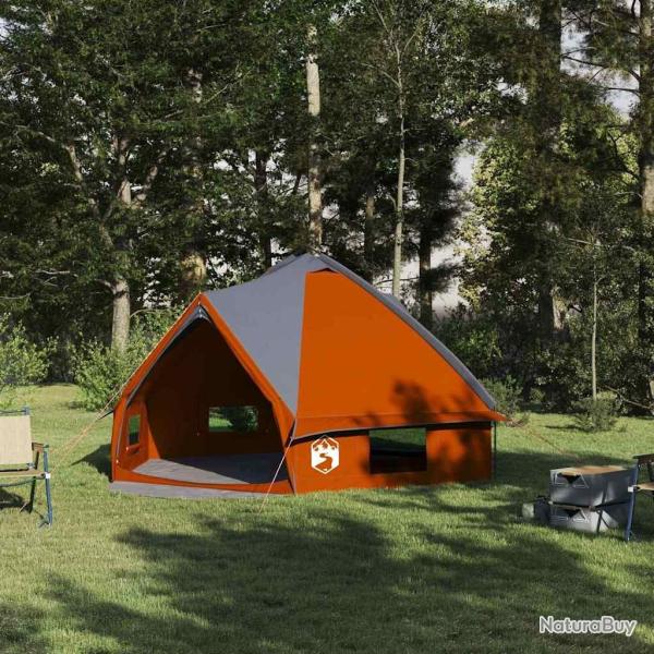 Tente Teepee 6 personnes Gris et orange 431 x 366 x 185 cm