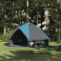 Tente Teepee pour 8 personnes Bleu et gris 490 x 410 x 210 cm