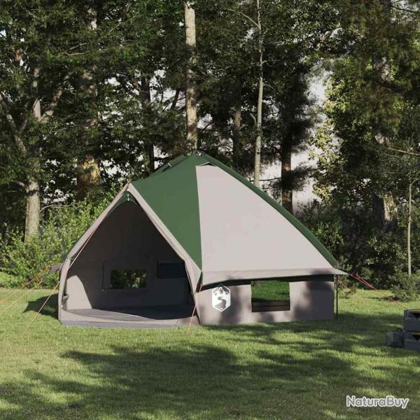 Tente Teepee pour 8 personnes Vert et blanc 490 x 410 x 210 cm