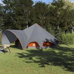 Tente Teepee 9 personnes Gris et orange 502 x 502 x 297 cm