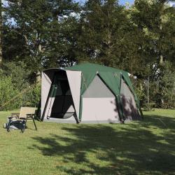 Tente de Campagne 6-Personnes avec toit Vert 425 x 396 x 222 cm