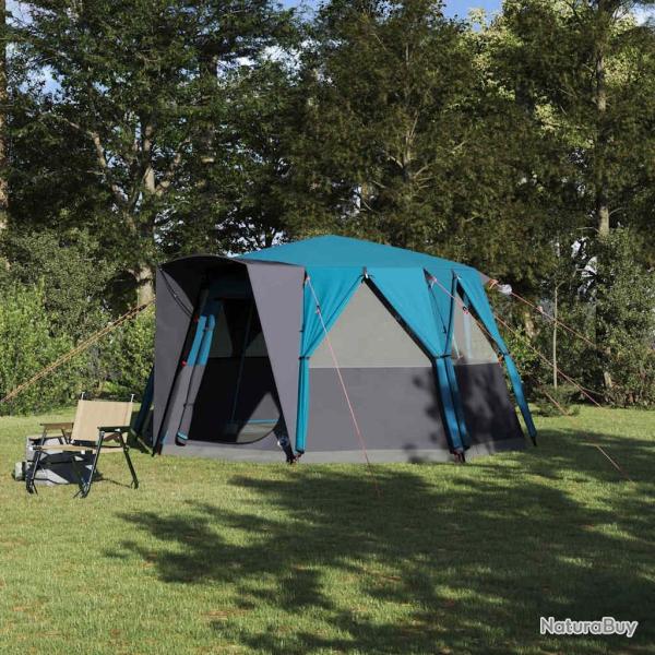 Tente de Campagne 6-Personnes avec toit Bleu 425 x 396 x 222 cm