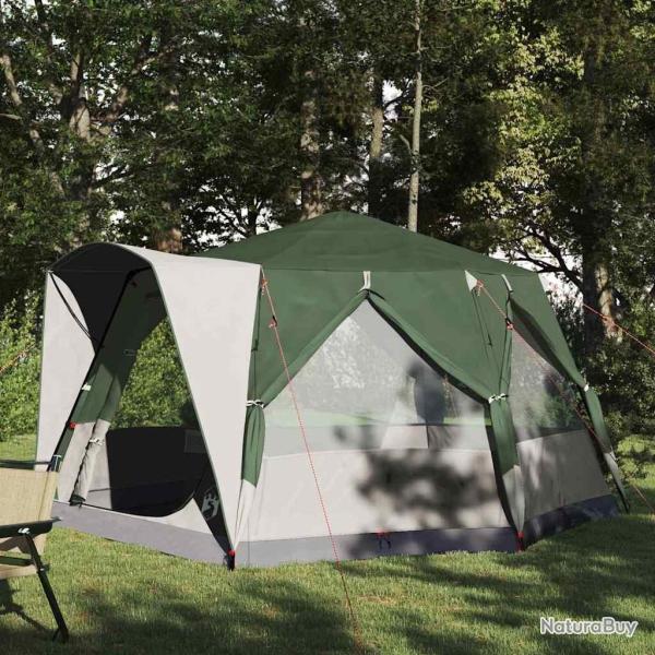 Tente de camping 5 personnes Vert et blanc 333 x 317 x 194 cm