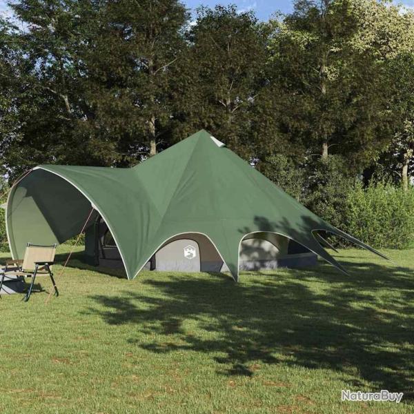 Tente Teepee 9 personnes Vert et gris 502 x 502 x 297 cm