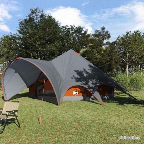 Tente Teepee 7-Personnes Gris et orange 600 x 600 x 347 cm