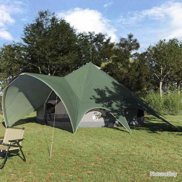 Tente Teepee 7-Personnes Vert et gris 600 x 600 x 347 cm